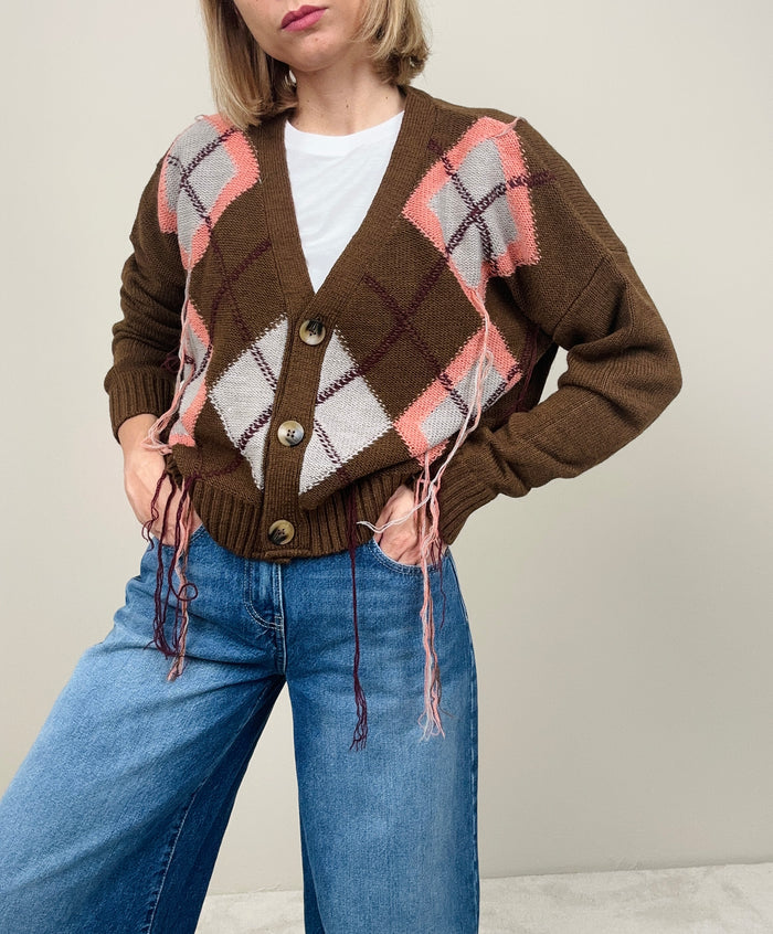 Cardigan con rombi