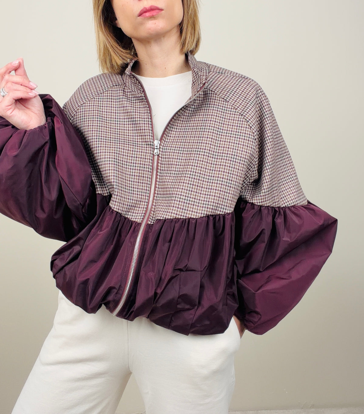 Bomber in fantasia bordeaux