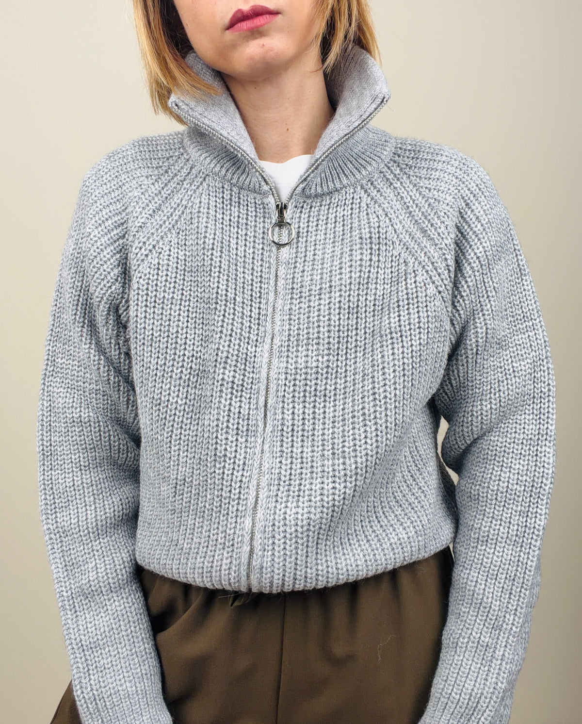 Maglione con zip lunga (più colori)