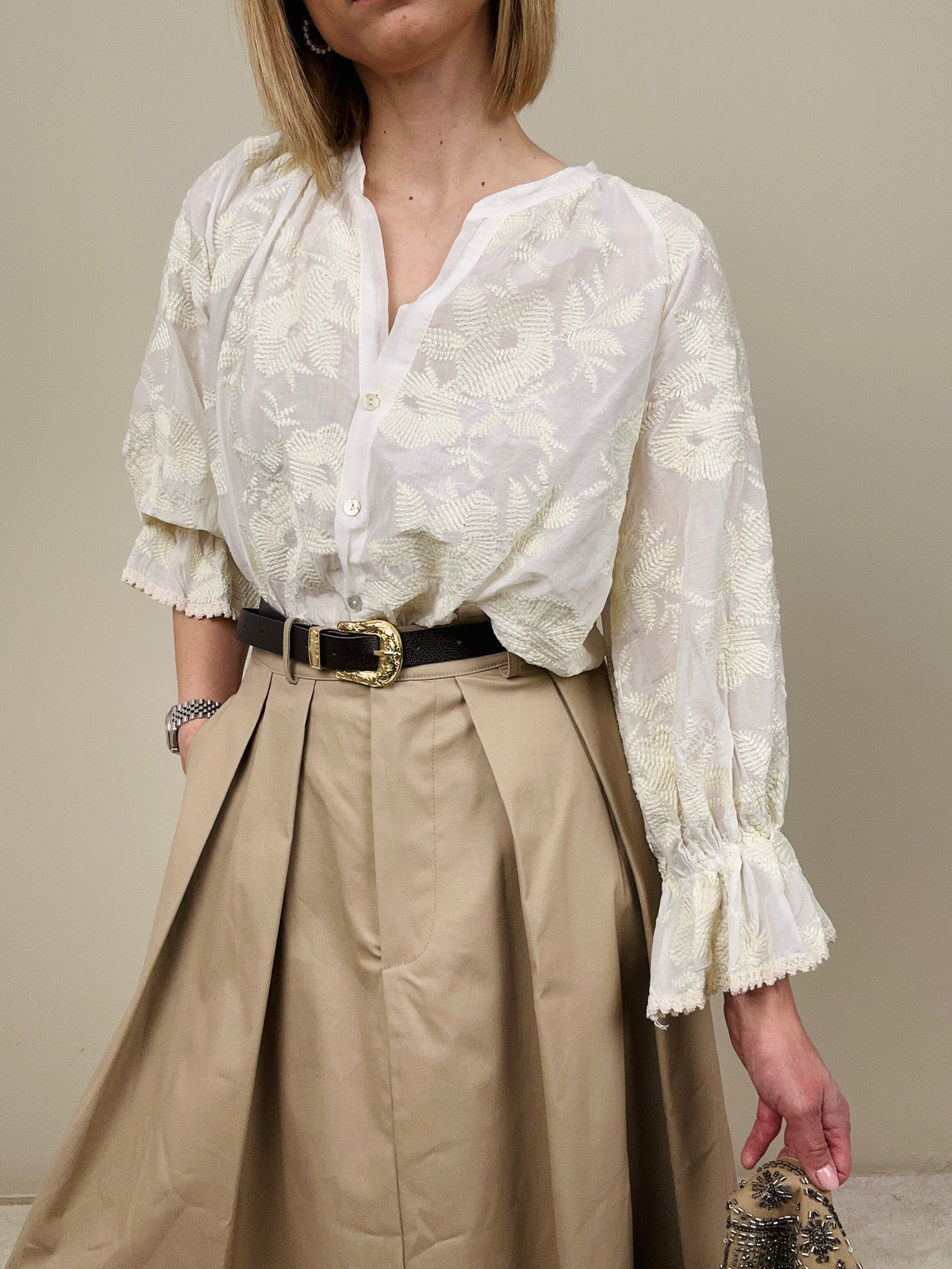 Camicia con ricami