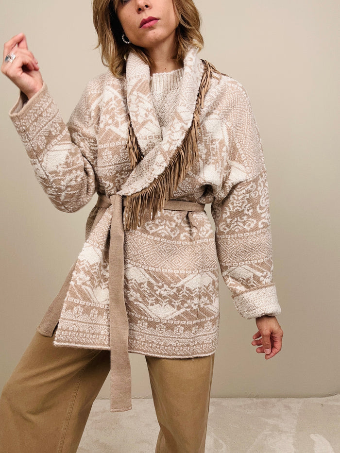 Cardigan con frange