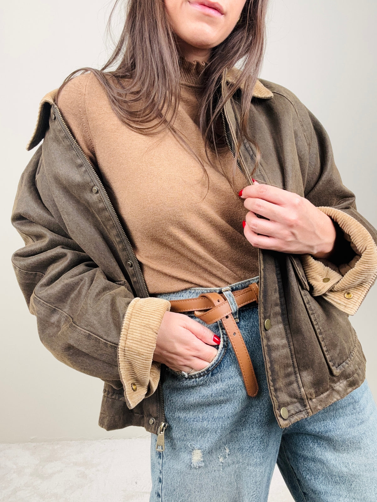 Giubbino Barbour effetto invecchiato