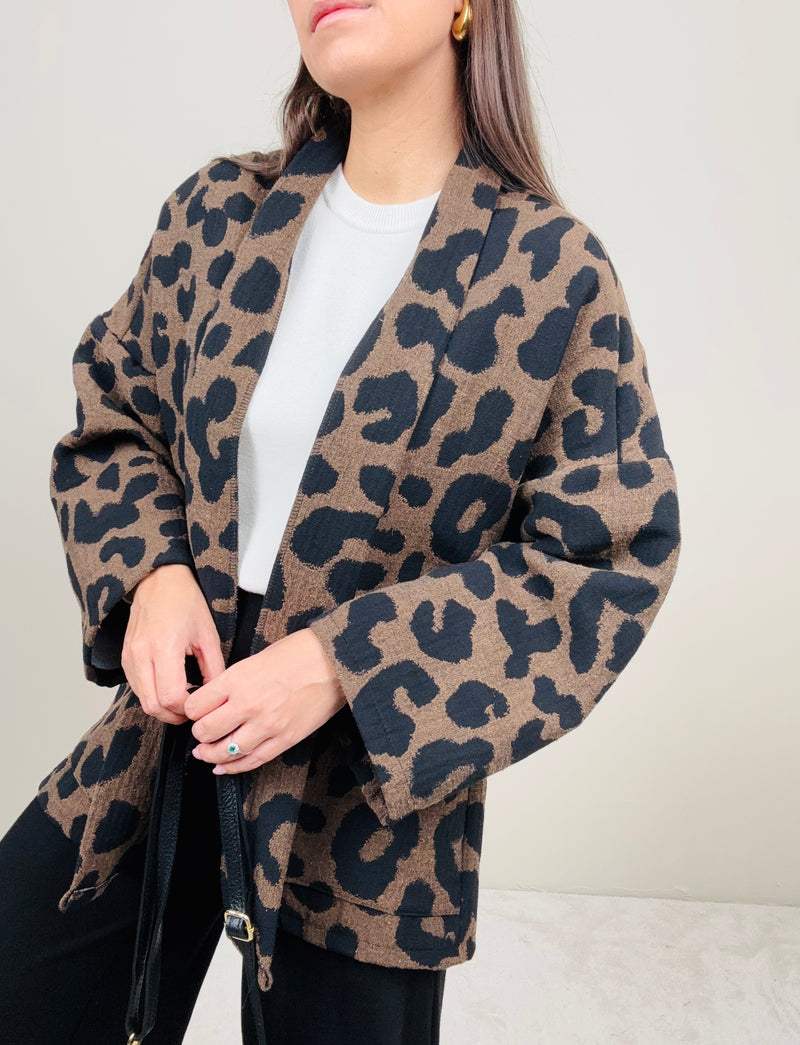 Kimono leopardato