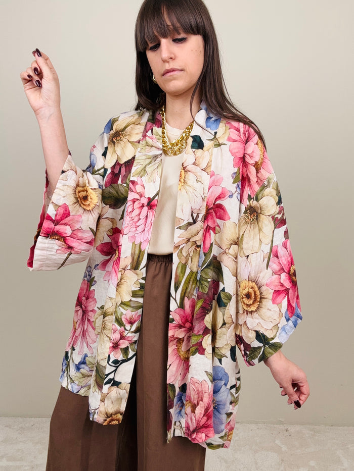 Kimono Flora rosa