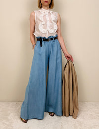 Jeans leggero scivolato con elastico in vita