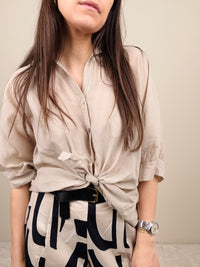 Camicia in mussola sabbia
