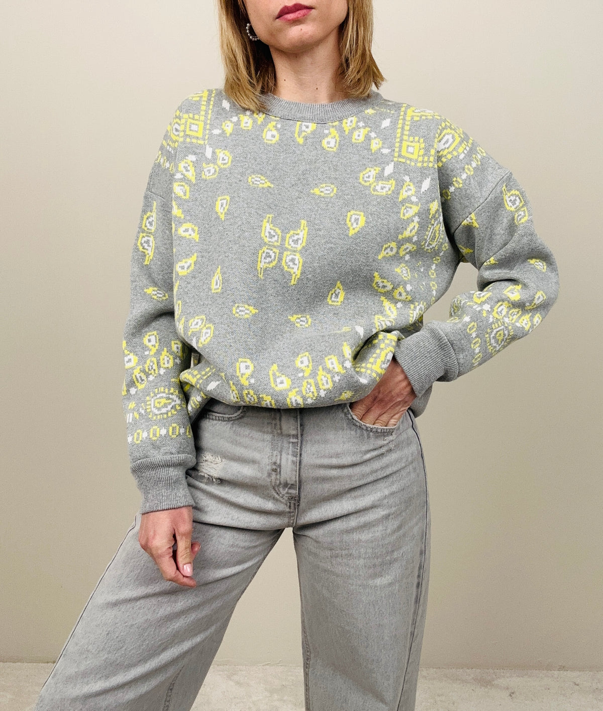 Maglioncino girocollo stampa bandana (più colori)