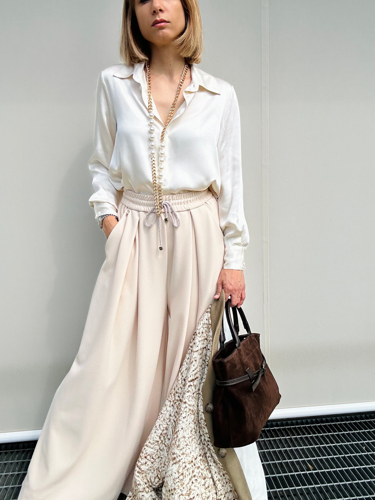 Camicia in viscosa con colletto