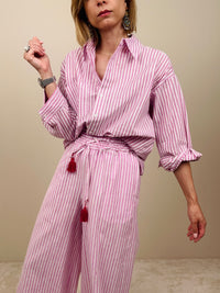 Camicia a righe rosa St. Tropez Je T’Aime