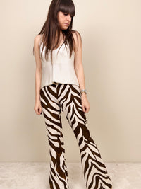 Pantalone zebrato tabacco