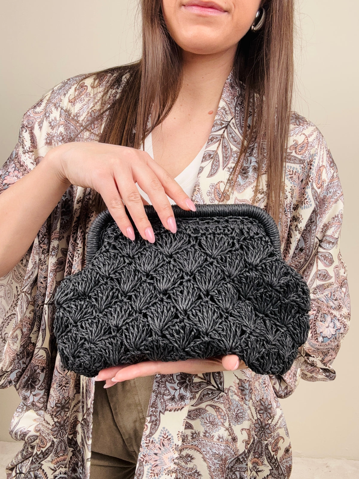 Clutch in rafia (più colori)