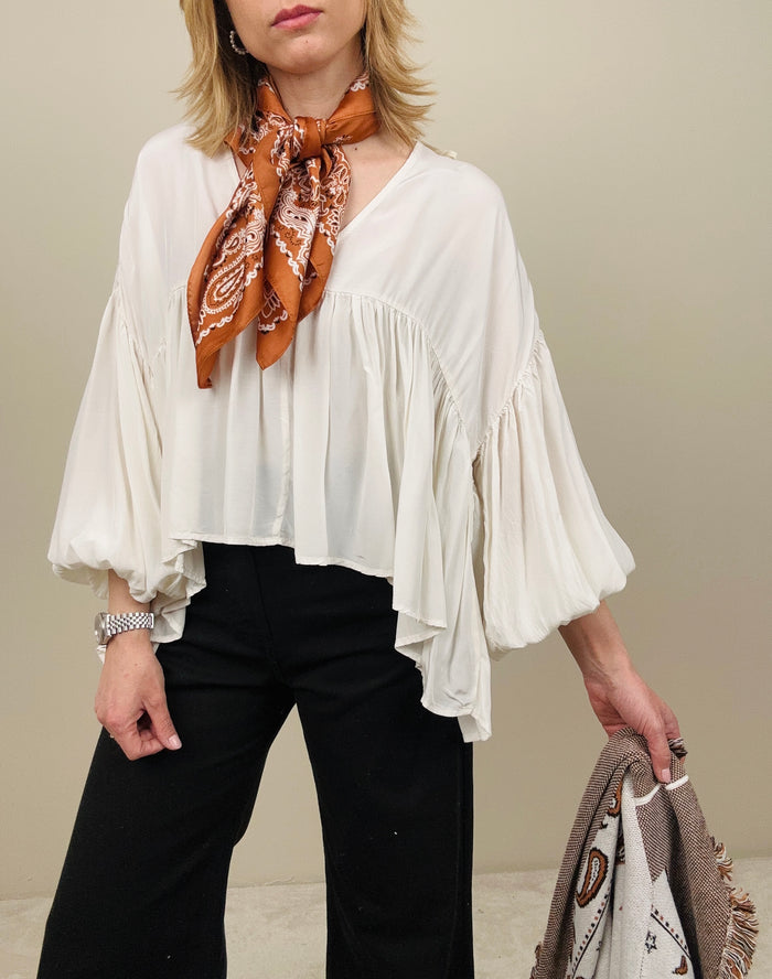 Camicia larga in viscosa morbida