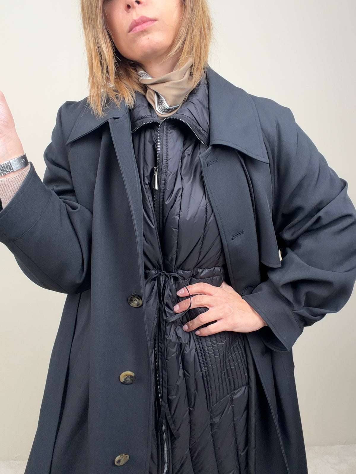 Trench coat con piumino