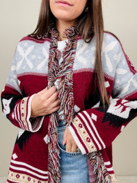 Cardigan fantasia etnica (più colori)