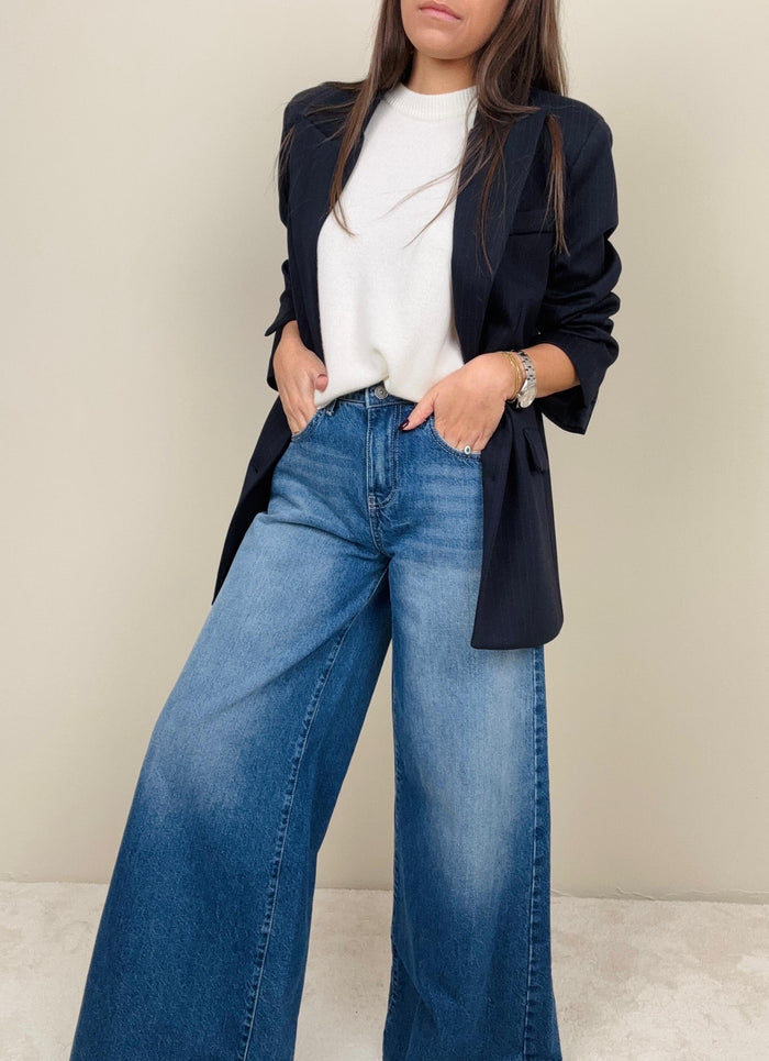 Blazer blu navy gessato