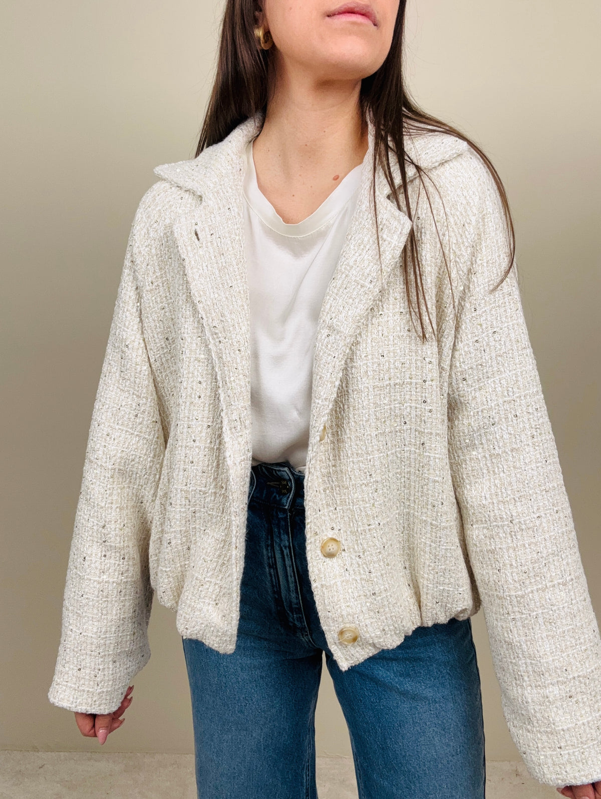 Bomber in tessuto chanel