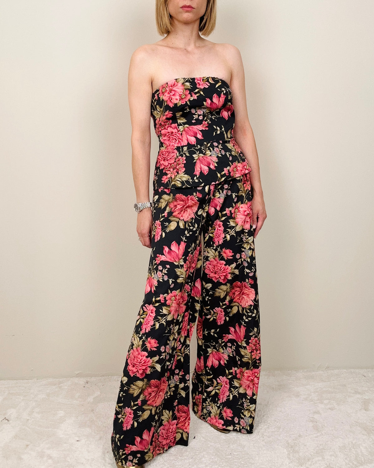 Pantalone fantasia floreale