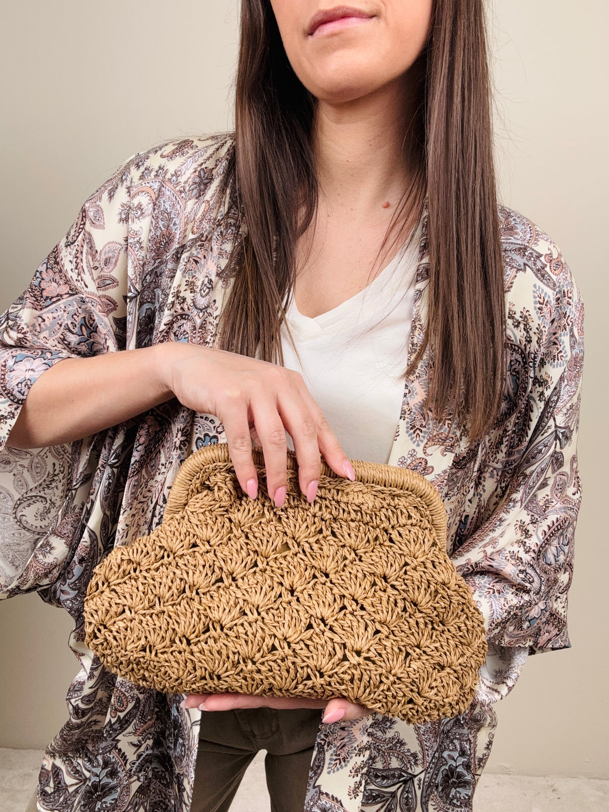 Clutch in rafia (più colori)