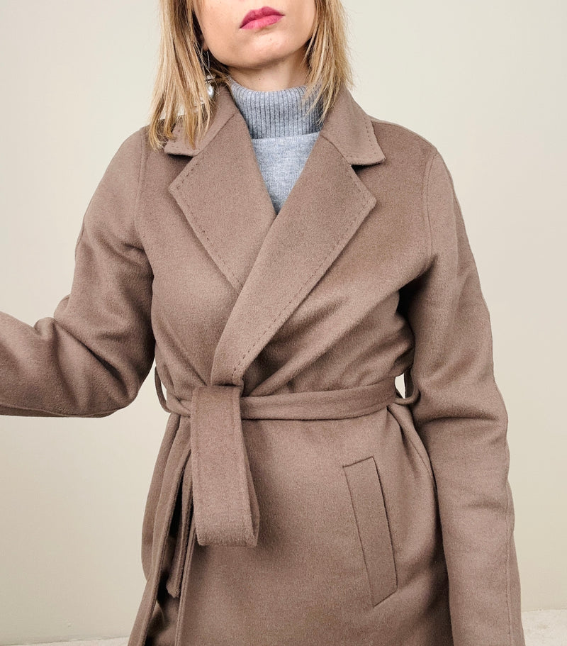 Cappotto vestaglia taupe