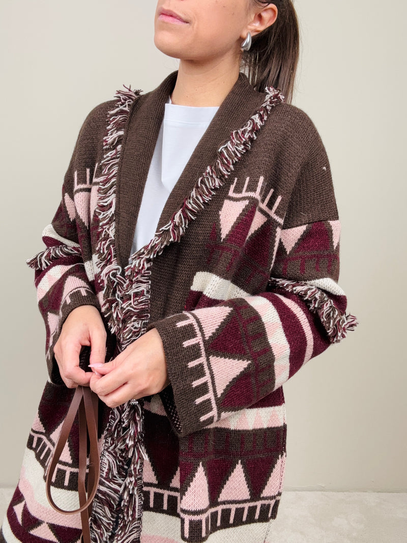 Cardigan dettagli pink