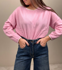 Maglioncino crew-neck rosa