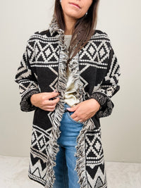 Cardigan etnico fondente