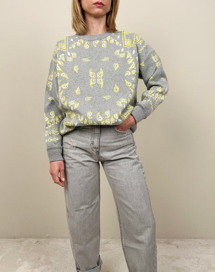 Jeans mum-fit grigio chiaro