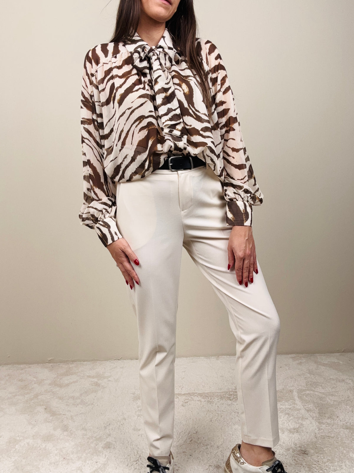 Pantalone burro con cintura