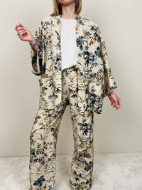 Kimono multicolor verde/sabbia