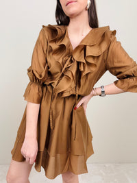 Abito ruches cognac