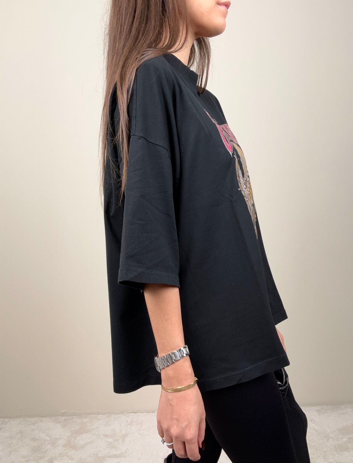 T-shirt Aquila nero