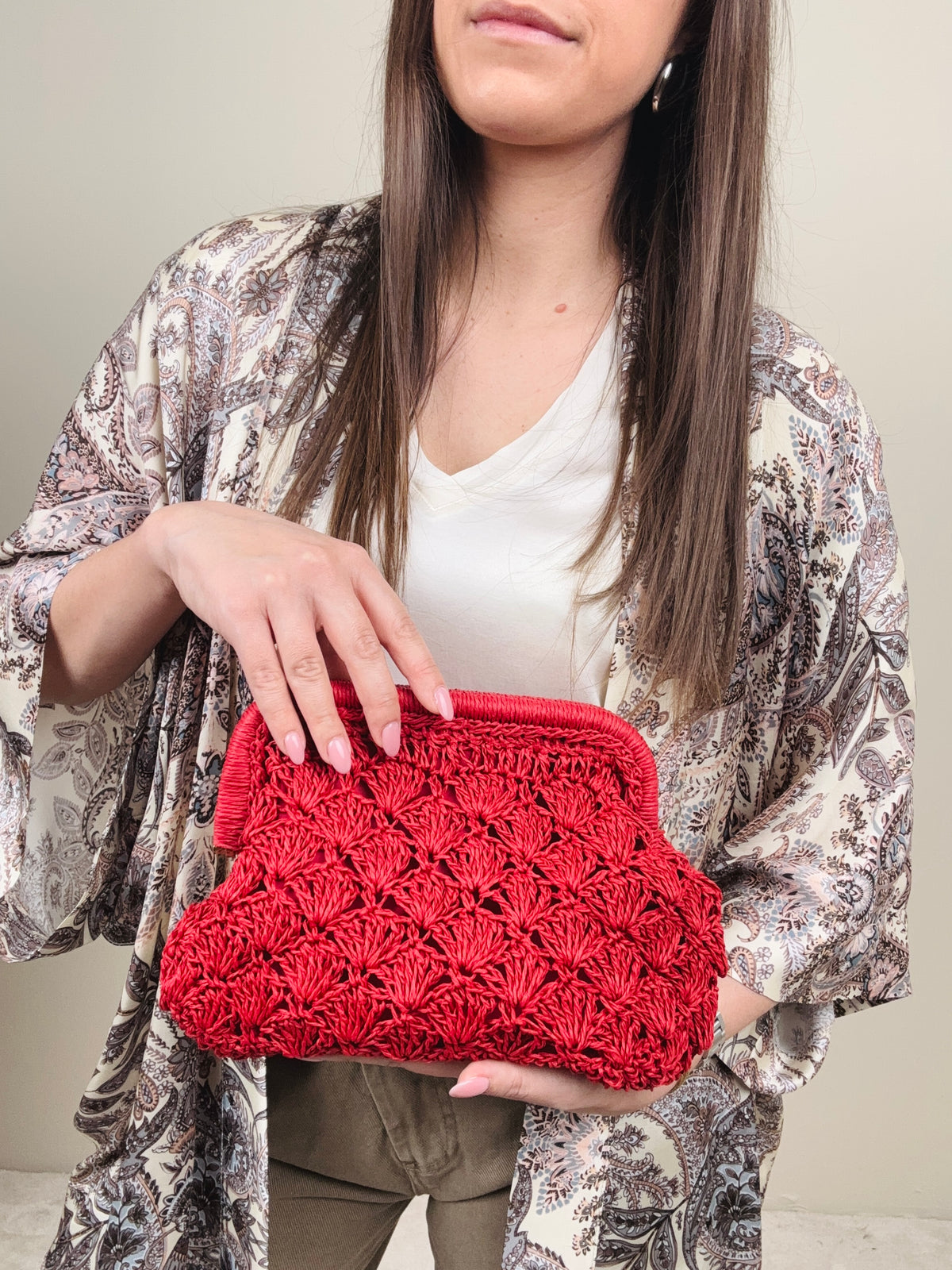 Clutch in rafia (più colori)