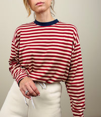 T-shirt over a righe