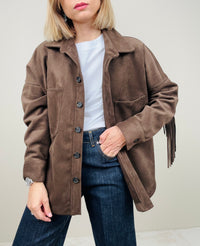 Overshirt con frange