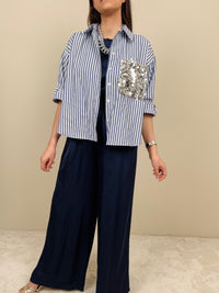 Camicia righe e paillettes