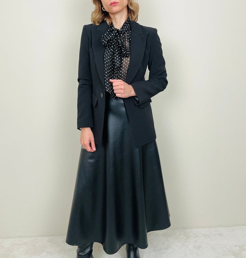 Gonna in ecopelle nera