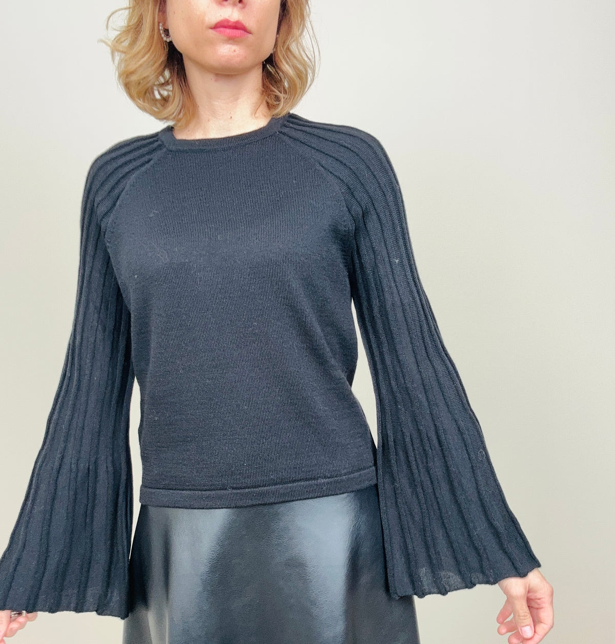 Maglioncino manica lavorata