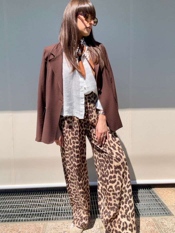 Pantalone leggero animalier