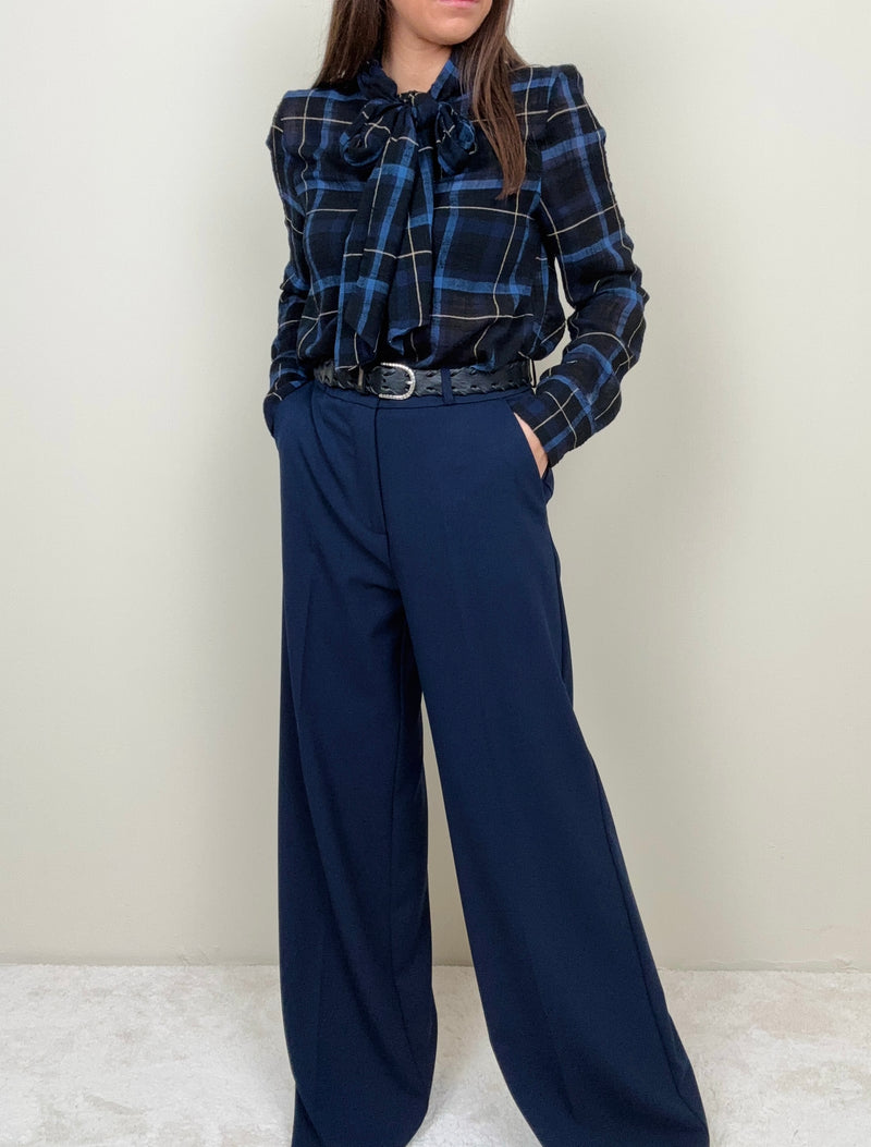 Pantalone palazzo blu