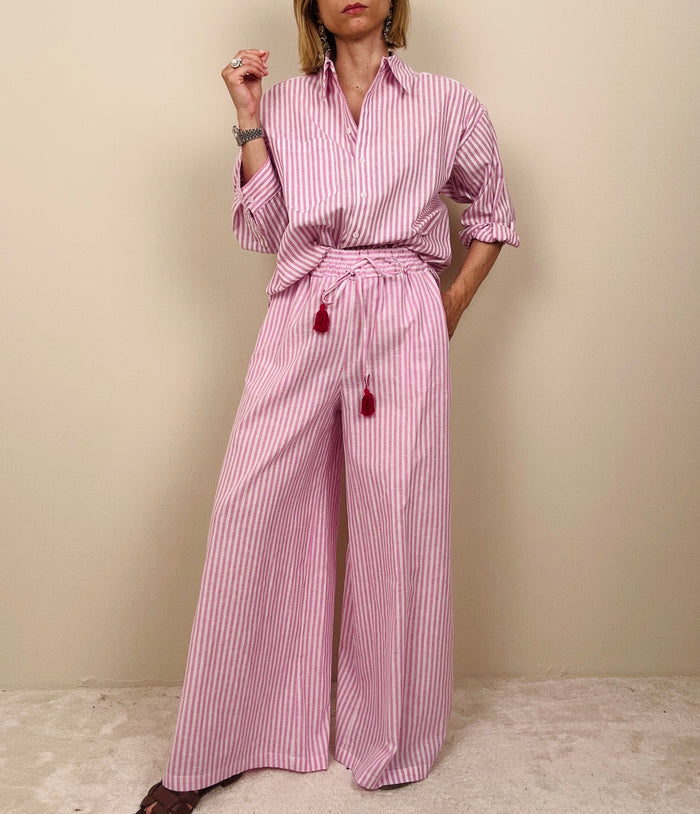 Pantalone a righe rosa St. Tropez Je T’Aime