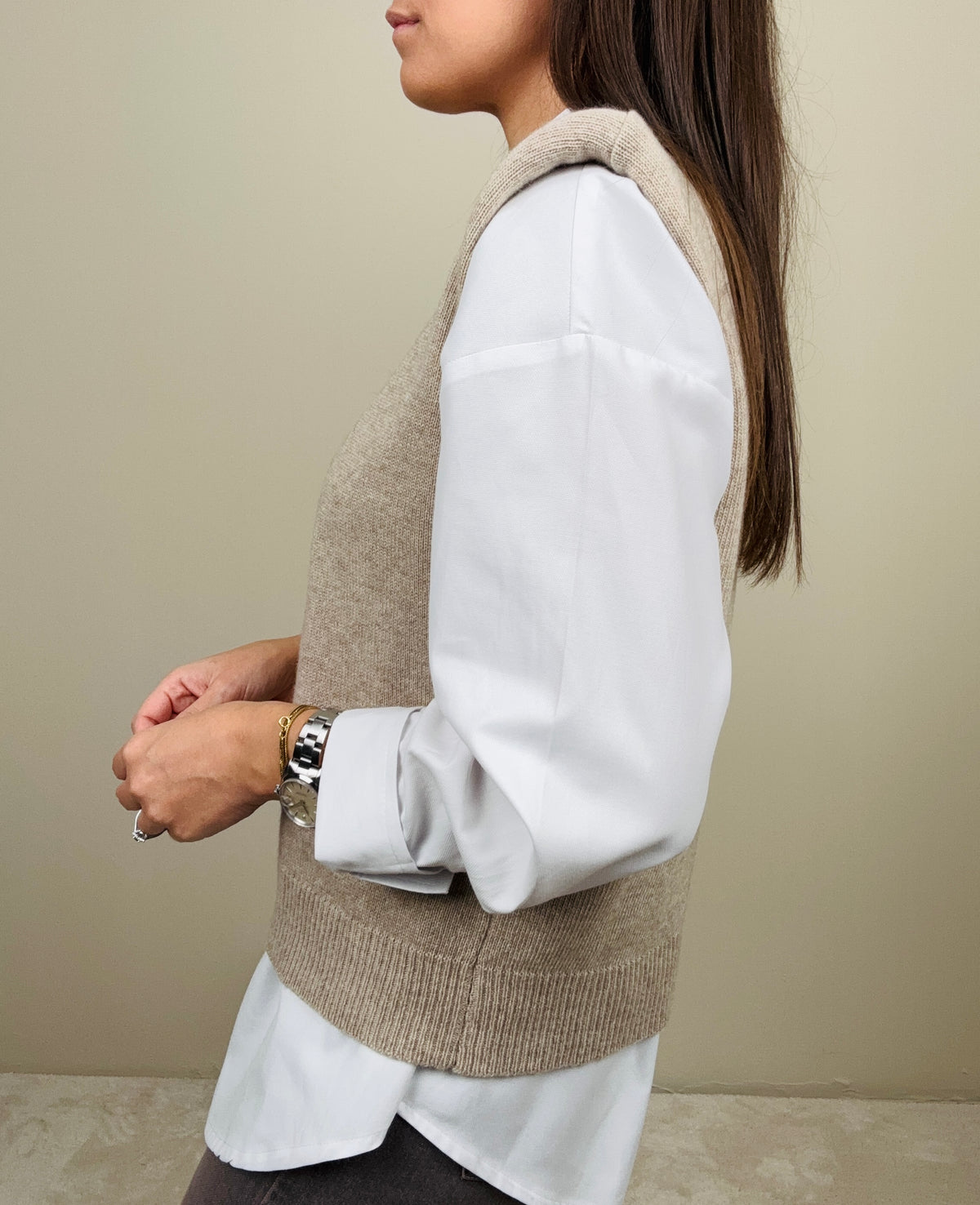Gilet misto lana
