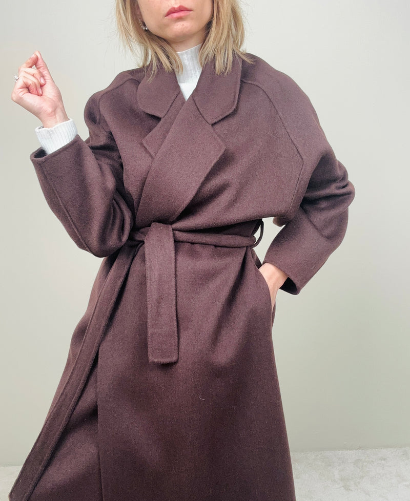 Cappotto cioccolato 100%lana