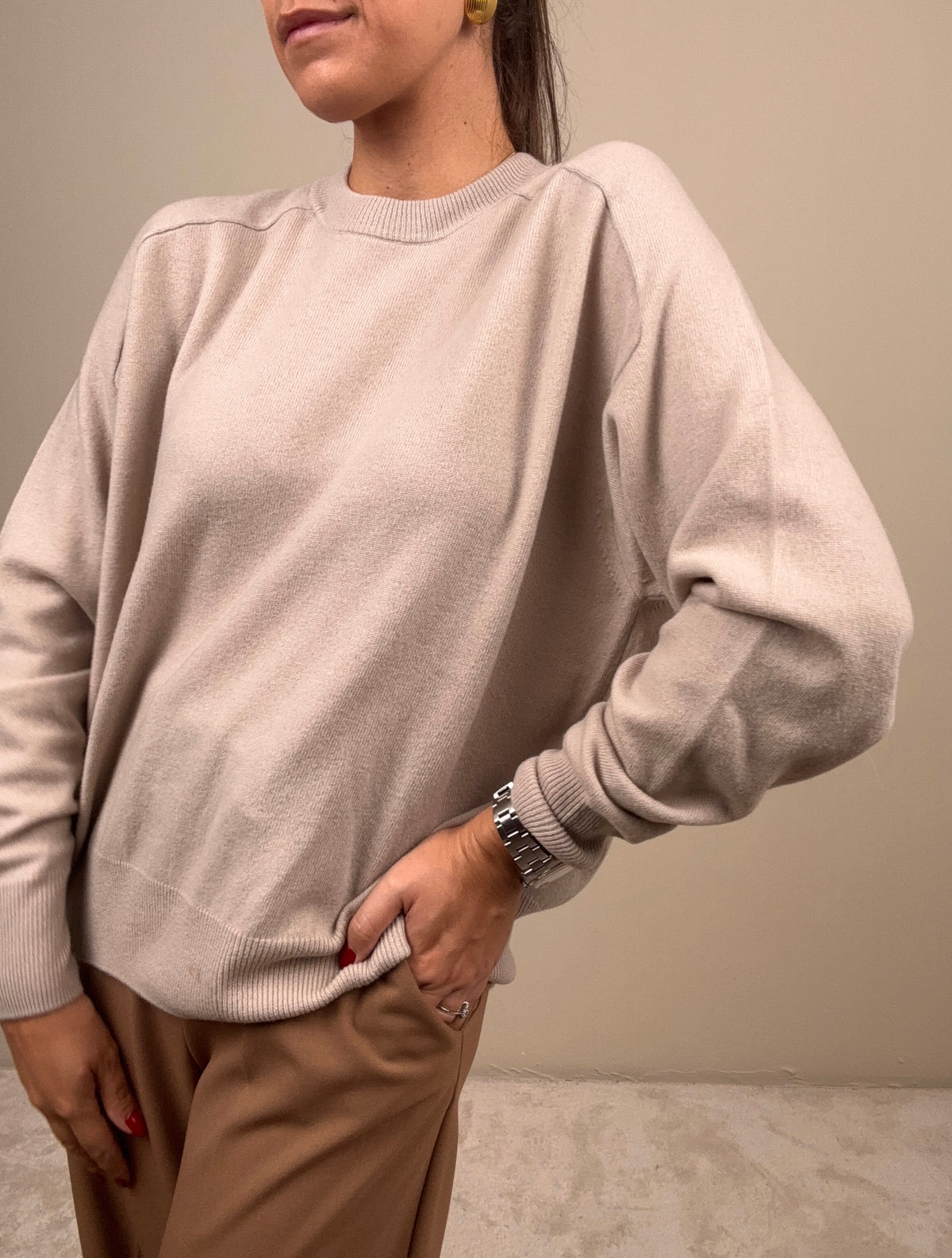 Maglione cacha in pura lana