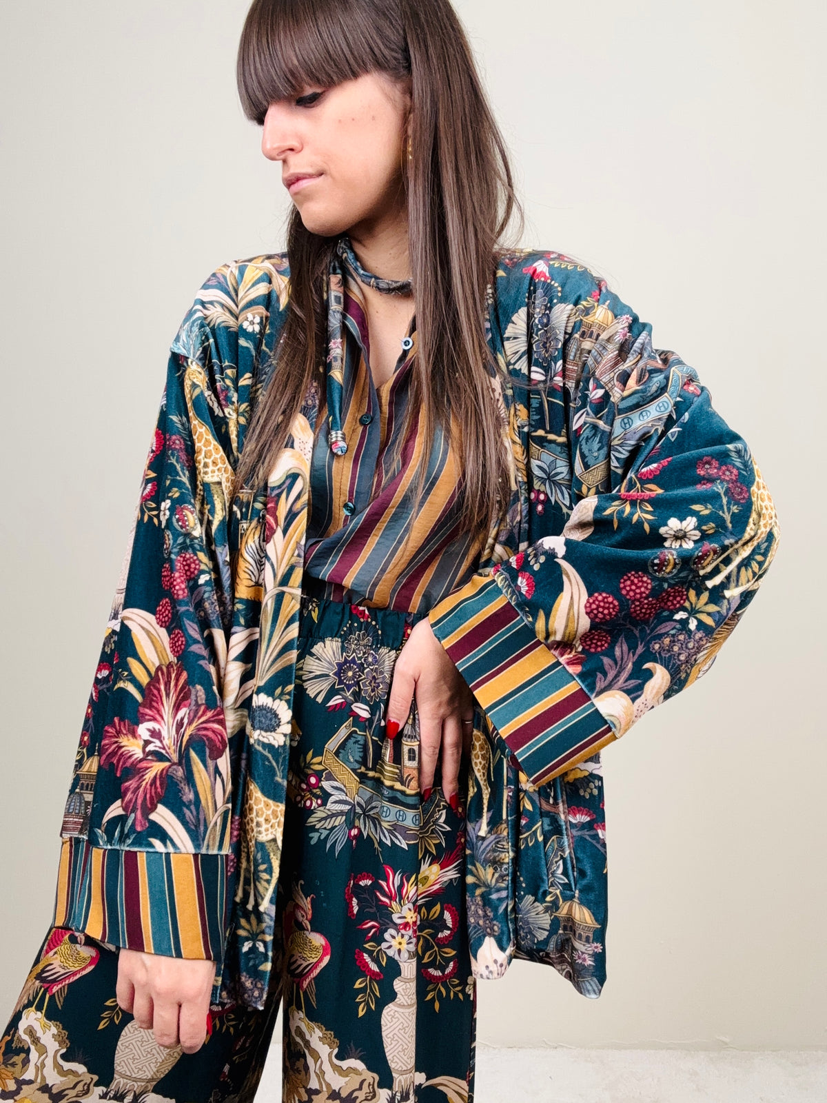 Kimono Nomad ottanio