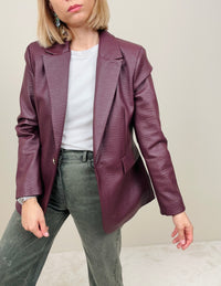 Blazer ecopelle bordeaux