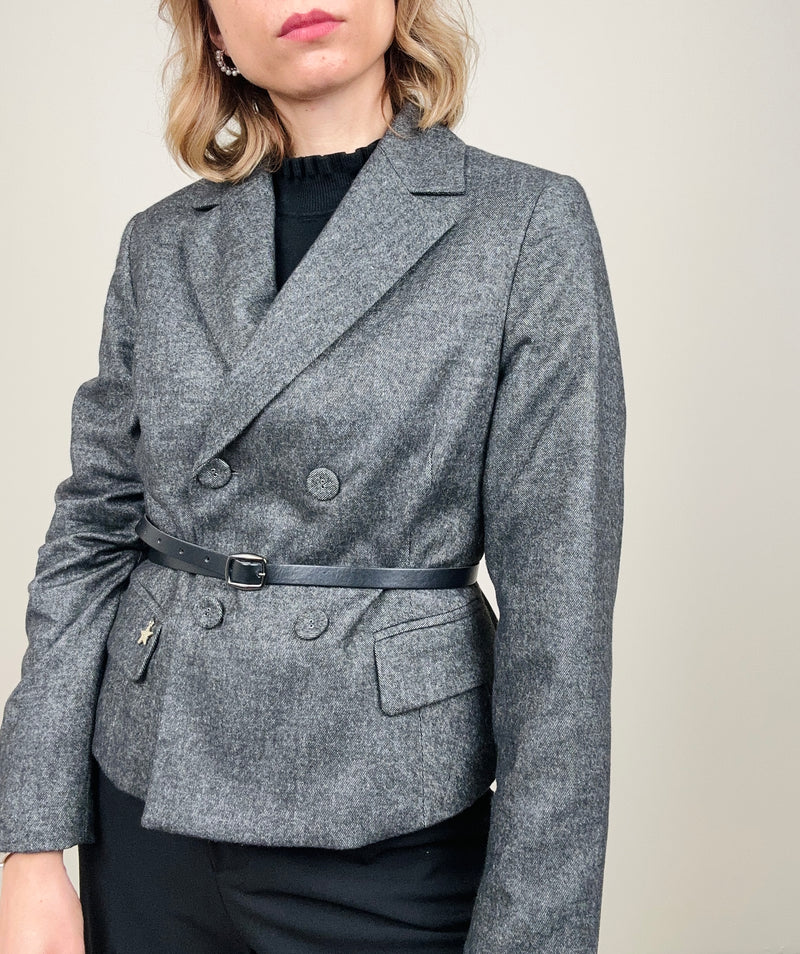 Giacchina grigio con cinturina