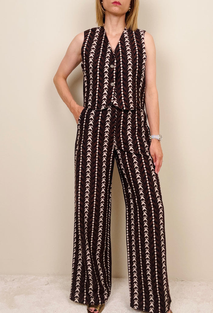 Pantalone in fantasia geometrica
