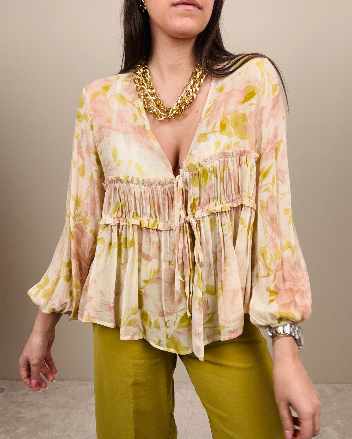 Blusa fantasia rosa