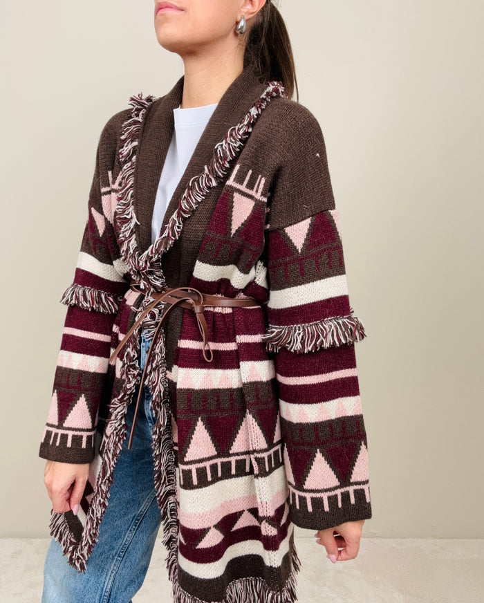 Cardigan dettagli pink