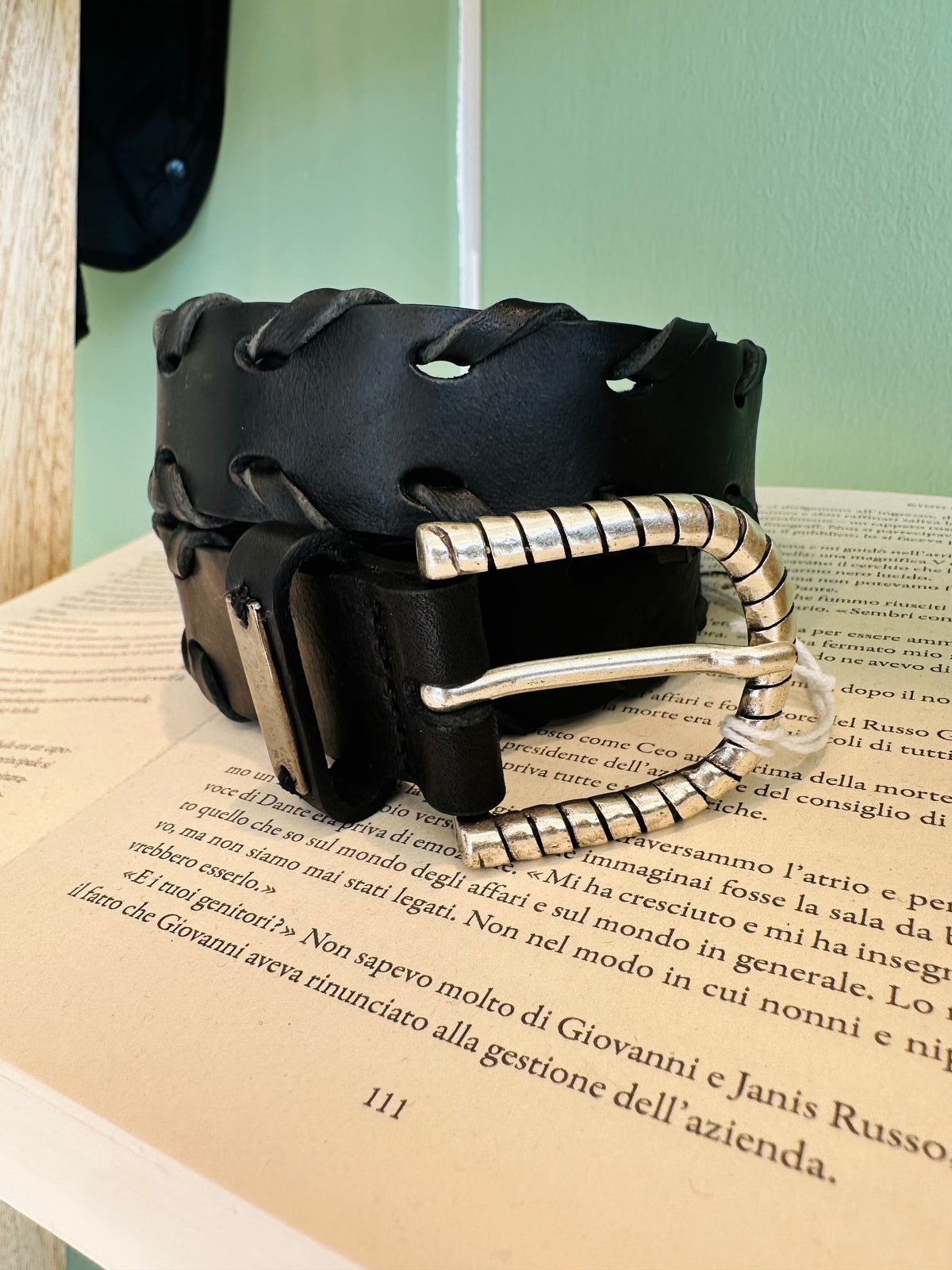 Cintura intrecciata in pelle (più colori)